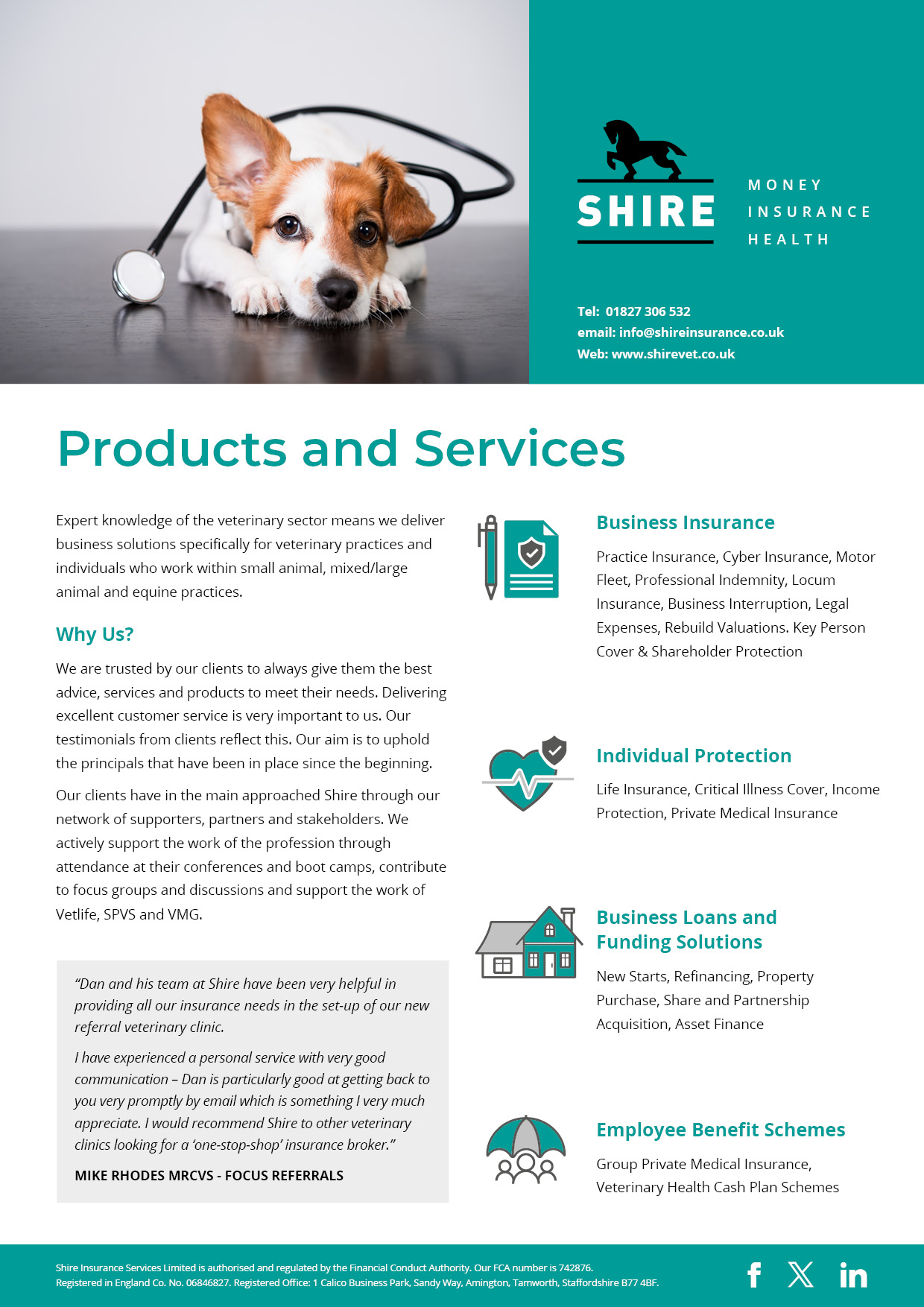 service or insurance coverage