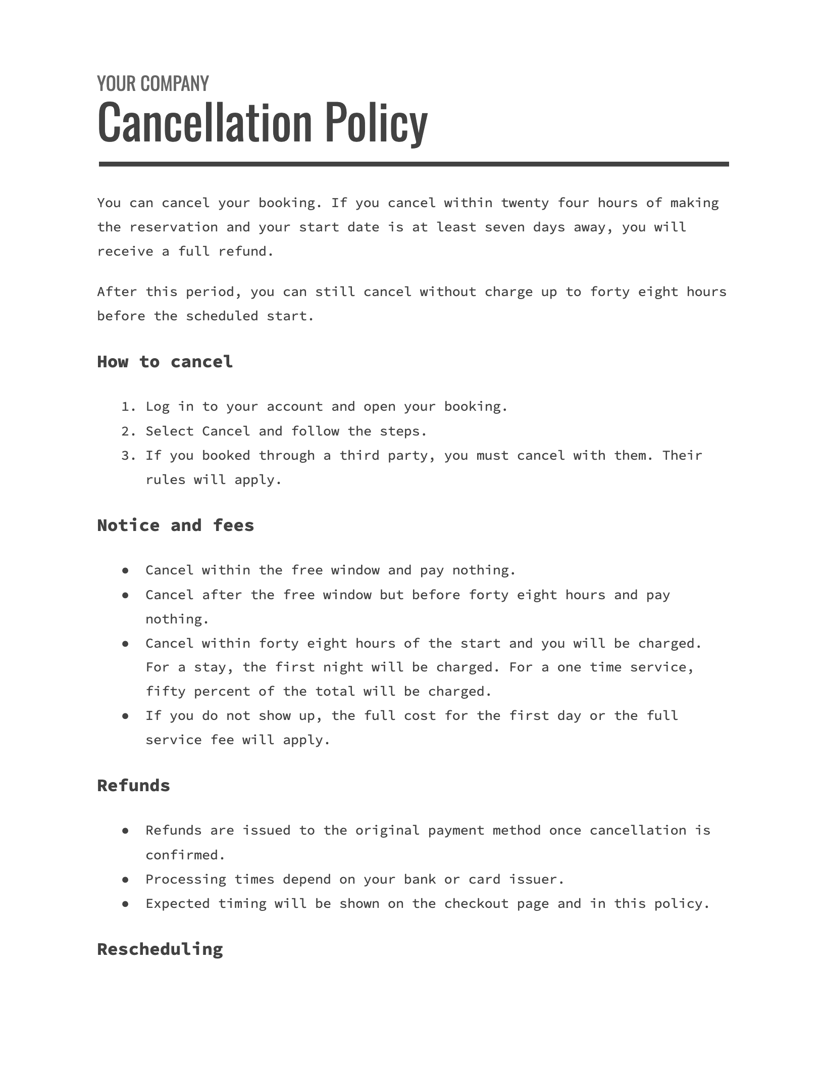 policy cancellations