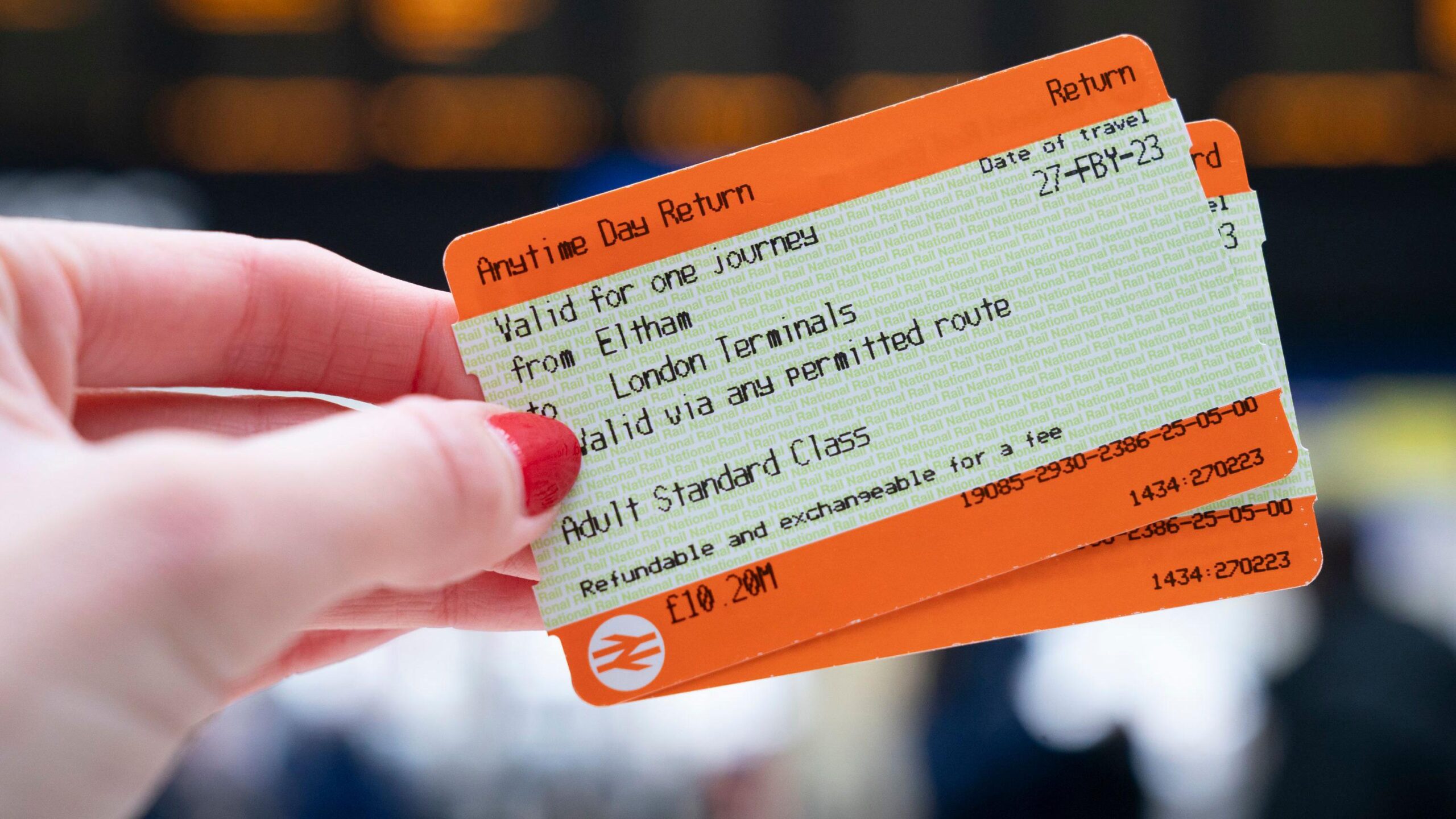 rail ticket for
